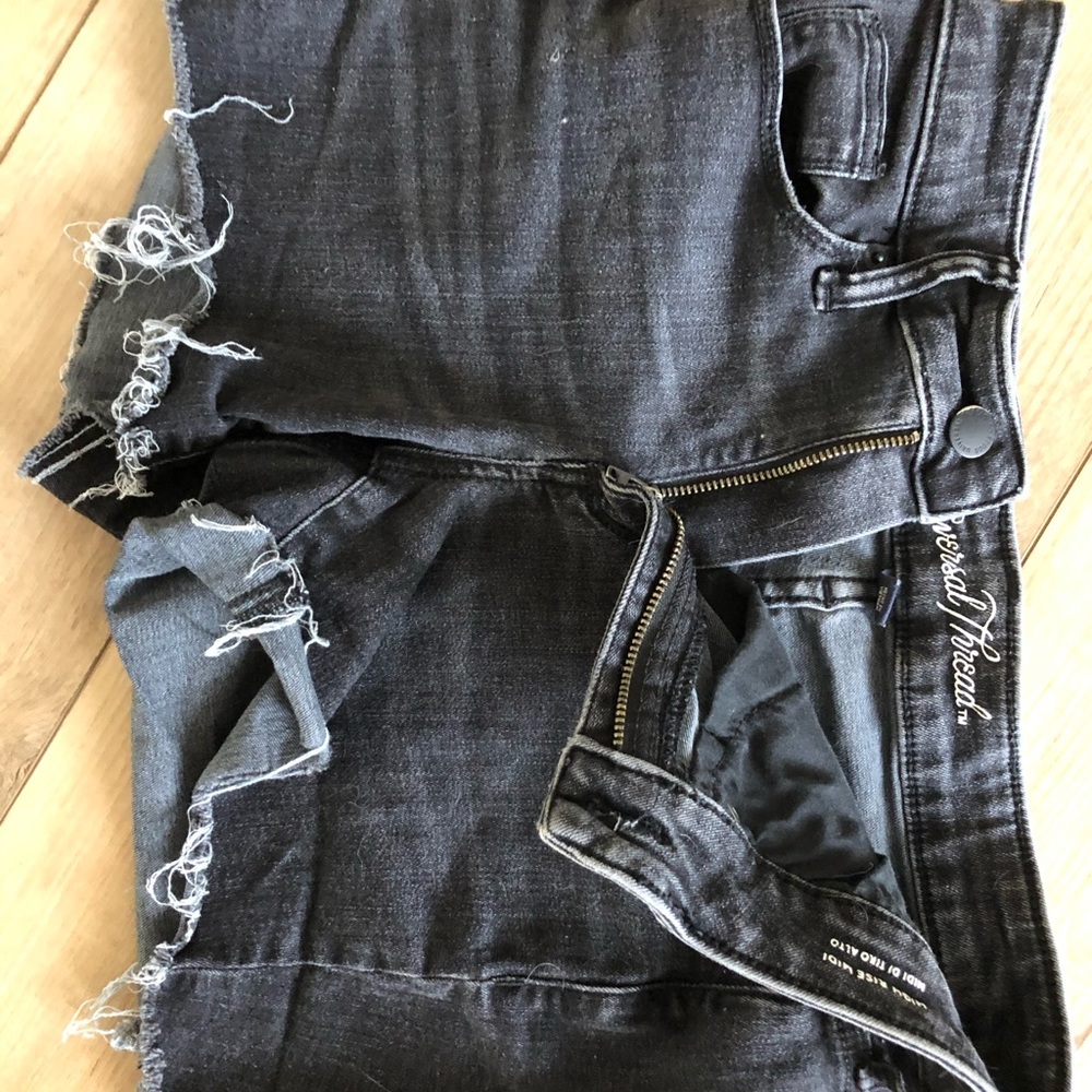 High waisted black shorts